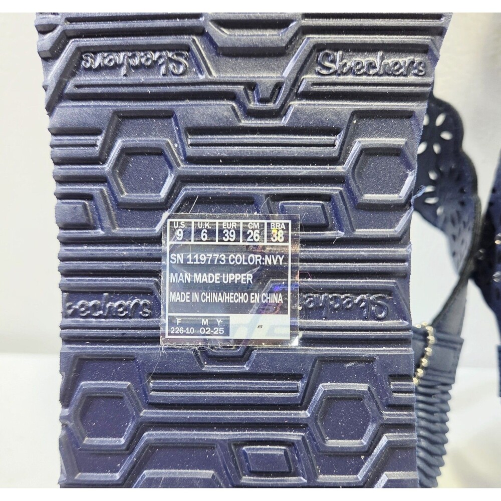 Skechers Women’s Sandals 9 Navy Cali Yoga Foam NEW - Picture 7 of 7